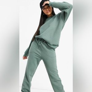 ASOS quilted sweatsuit set. Both pieces.